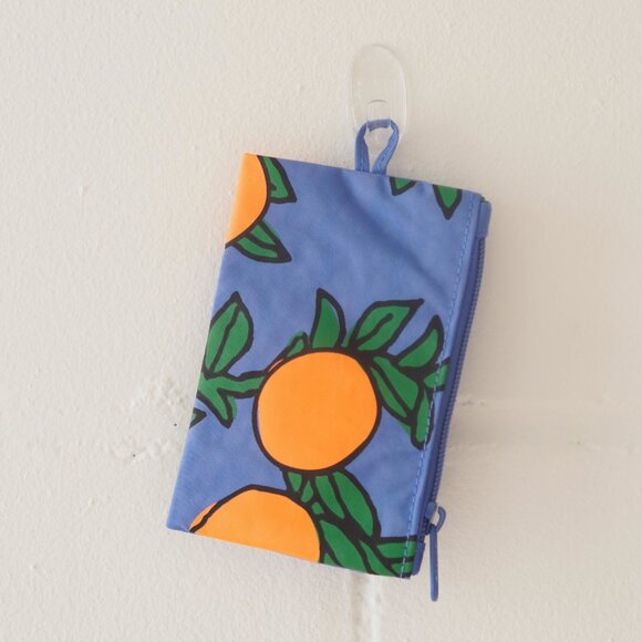 NWOT Baggu Flat Pouch Small - Orange Tree Periwinkle - Picture 2 of 2